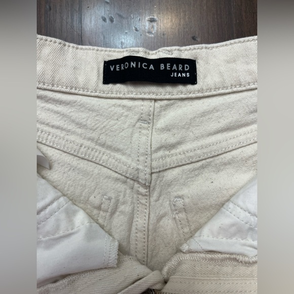 Veronica Beard Timmi Cutoff Shorts Size 30 / 10 Ecru High Rise Designer Summer - Picture 12 of 16
